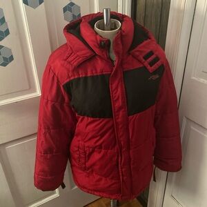 Red and Black Puffer Jacket